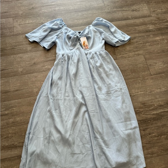 SOLD🤍FINAL Sale 🤍pretty GARDEN casual short sleeve neck ruffle flowy dress 🌷 - Picture 10 of 16